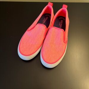 Women’s pink slip on sperrys